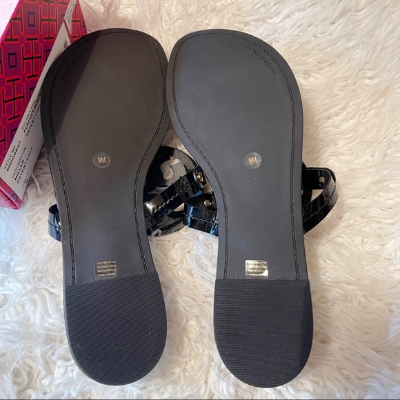 Nordstrom NIB ToryBurch Miller black patent sandal - Picture 6 of 9